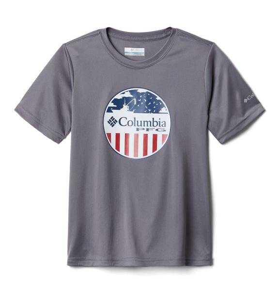 Columbia PFG Shirts Grey For Boys NZ27315 New Zealand